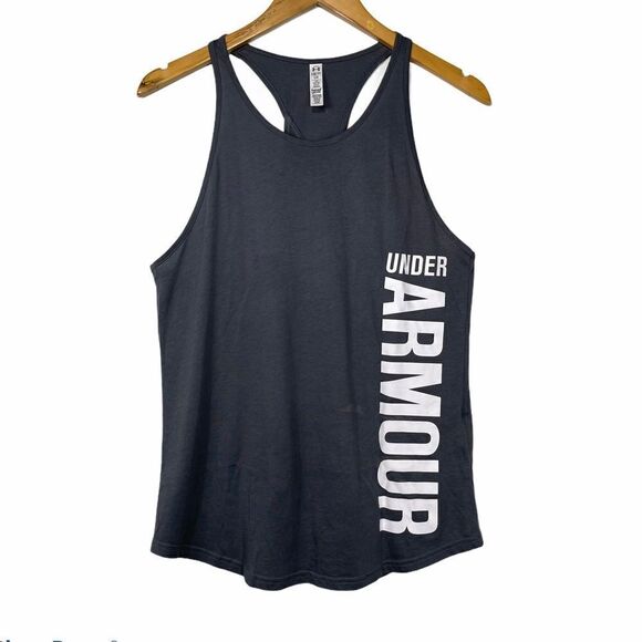 Under Armor Grey and White Athletic Tank Top - Picture 1 of 7